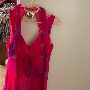 Multi color silk dress